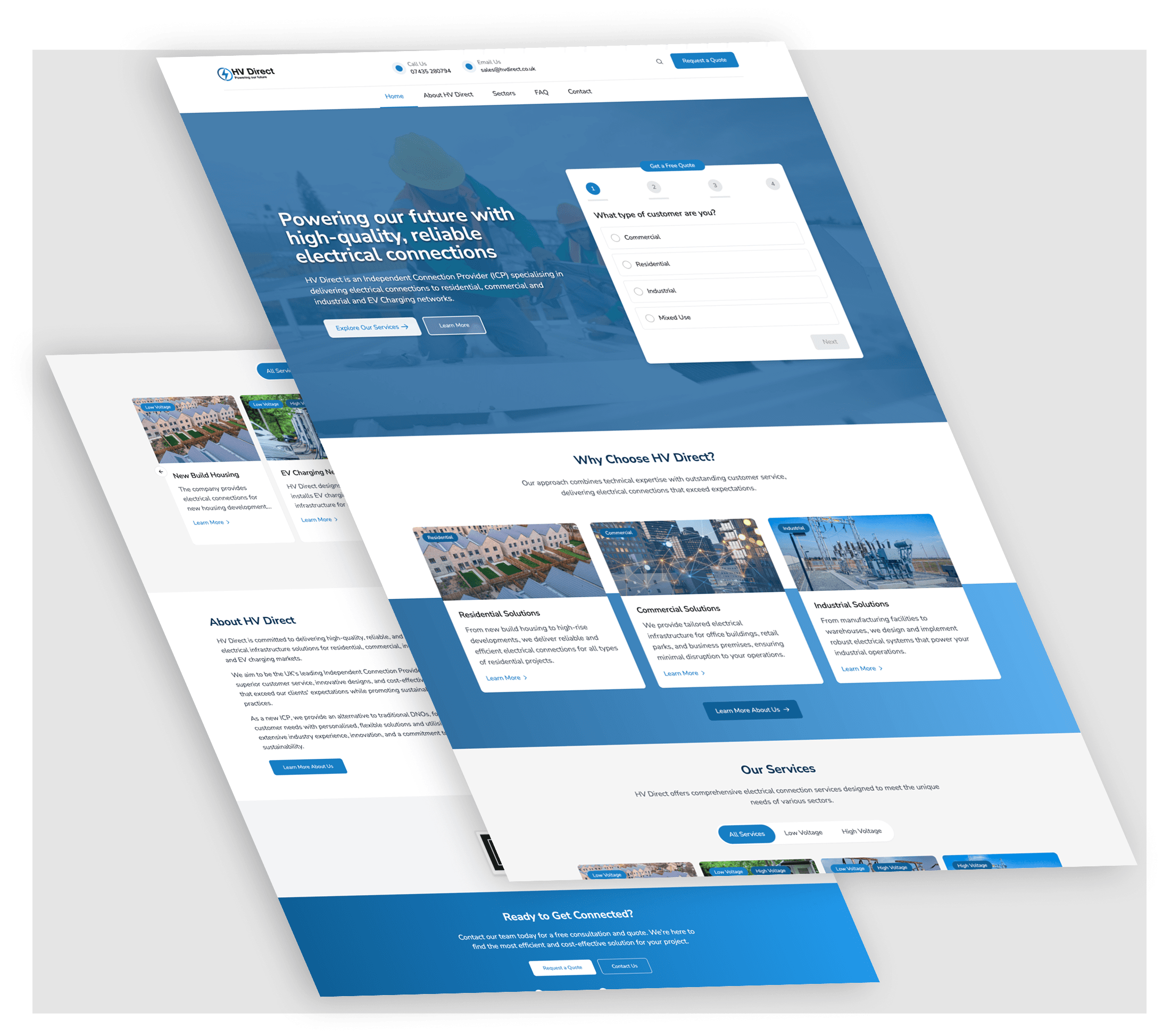 HV Direct - Web design and development case study showcase