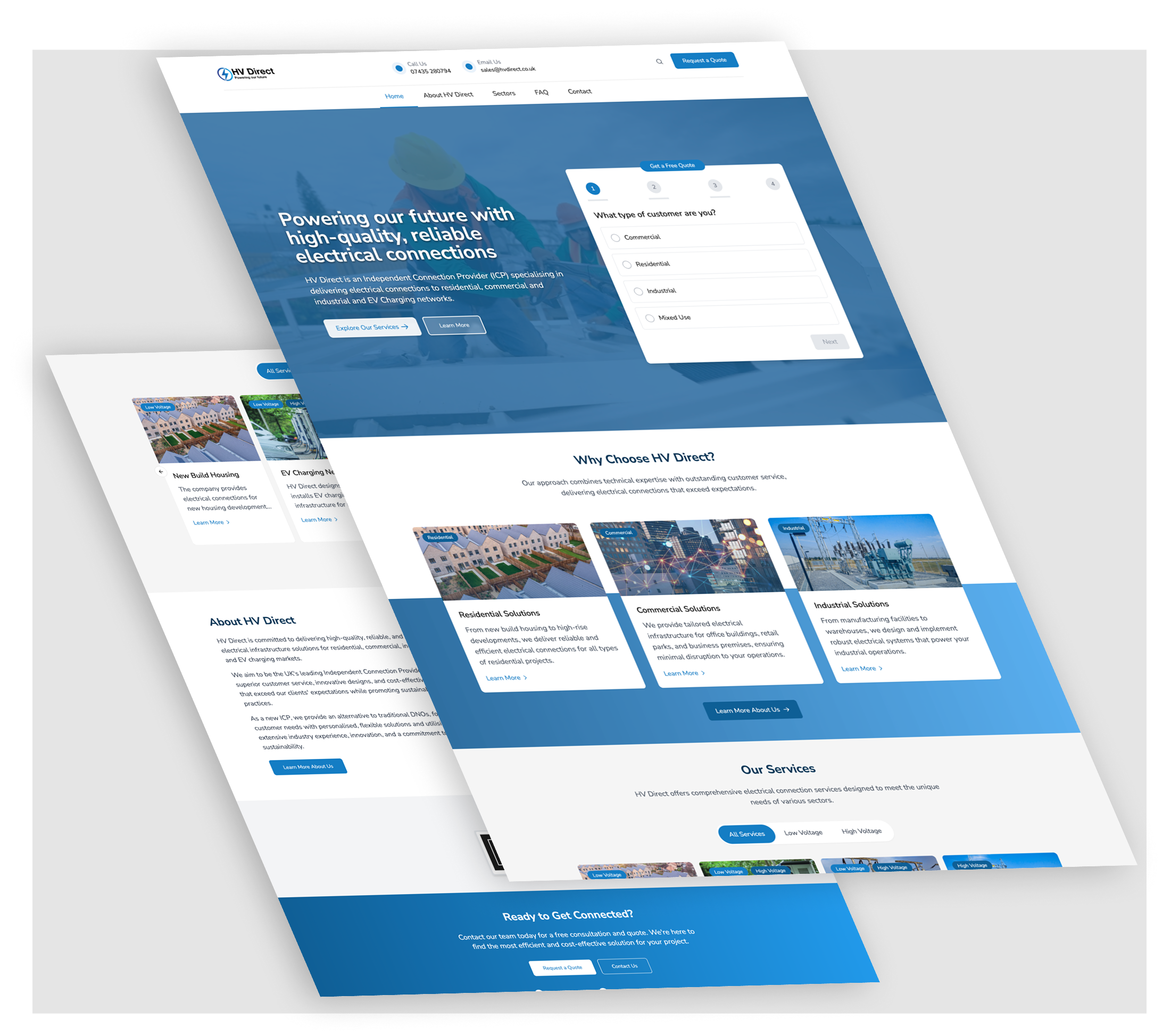 HV Direct - Web design and development case study showcase